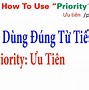 Sự Ưu Tiên Tiếng Trung Là Gì